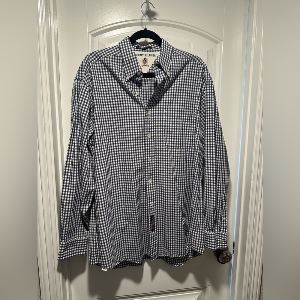Vintage Y2K Tommy Hilfiger checkered button down